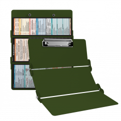 WhiteCoat Clipboard® Trifold - Army Green Medical Edition